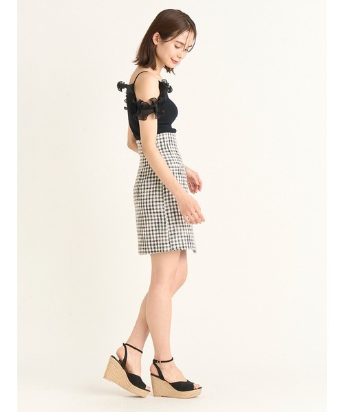 SNIDEL（スナイデル）の「Sustainableプリーツフリルドッキングニット