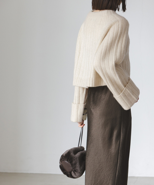 Noble（ノーブル）の「YAK/ヤク ワイドリブニットプルオーバー（ニット