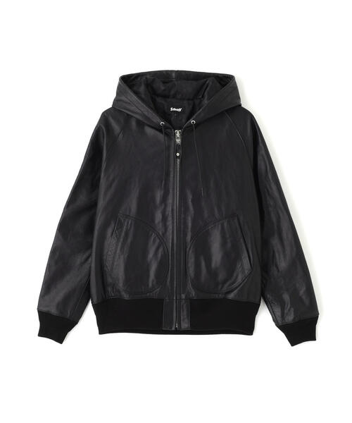 Schott/ショット/LEATHER HOODED JACKET/レザー フードジャケット