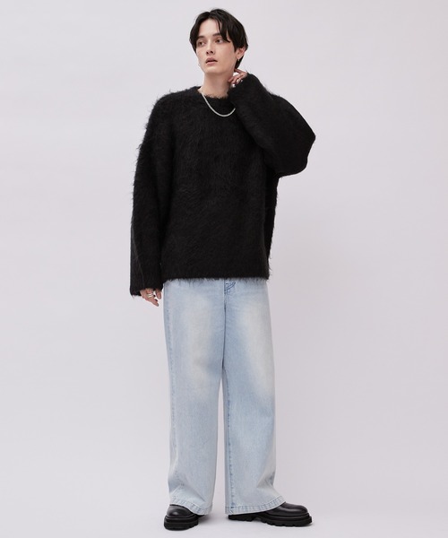 Lui's（ルイス）の「アルパカ混シャギークルーネックニット（ニット