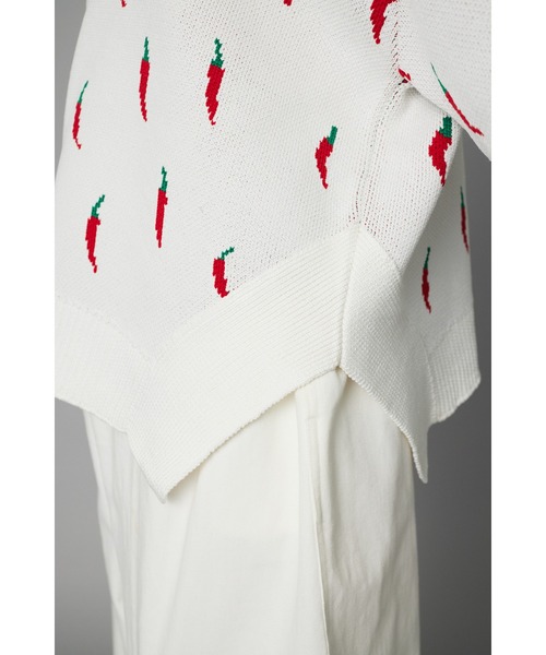 HeRIN.CYE（ヘリンドットサイ）の「Chili pattern knit pullover チリ