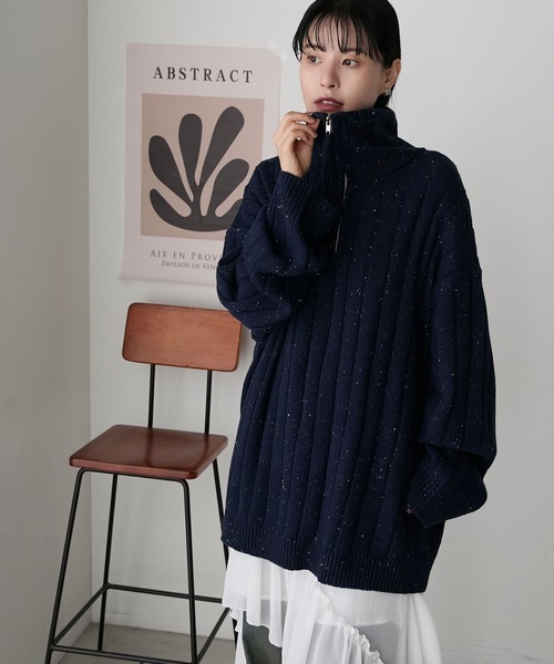 forksy.（フォルクシー）の「【forksy.】ネップハーフジップセーラー