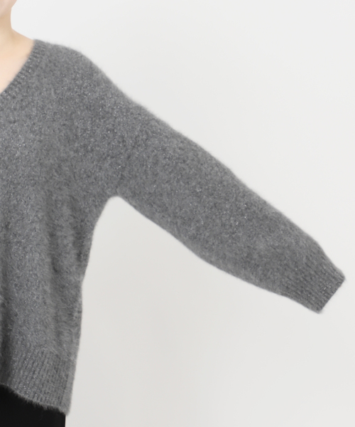 AP STUDIO（エーピーストゥディオ）の「フォックスブレンドラメVネック