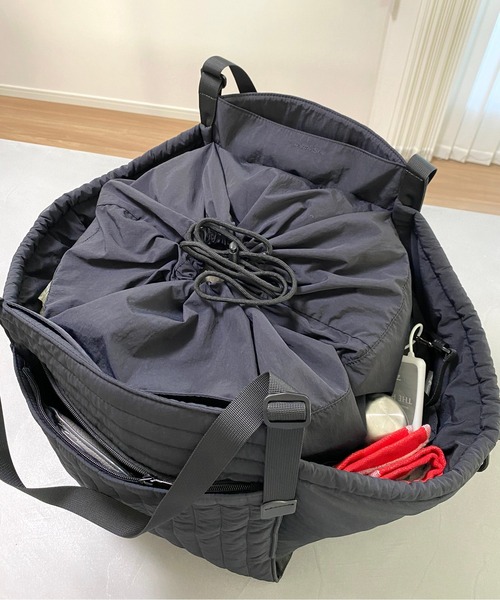 洗濯機洗い可能】洗える キルティングトートバッグ Lサイズ マザーズ