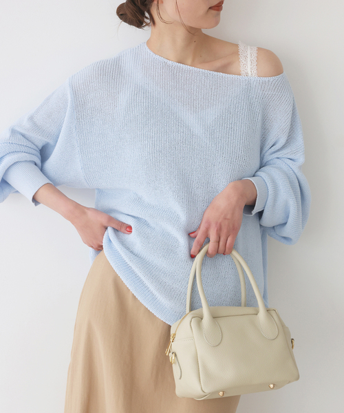 追加》リネン混畦ニット（ニット/セーター）｜SLOBE IENA