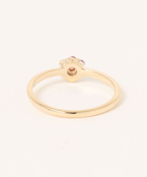 セール】K10 イエローゴールド マルチカラー フラワー リング（指輪