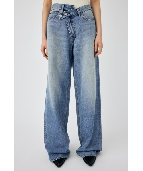 MOUSSY（マウジー）の「CROSS WAIST WIDE STRAIGHT（デニムパンツ