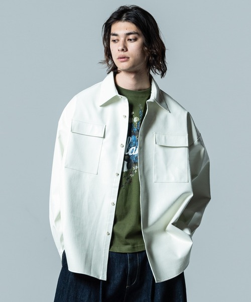 Synth Leather SH / シンセレザーシャツ（シャツ/ブラウス）｜glamb