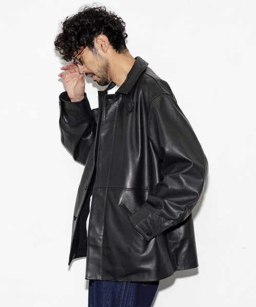 FREAK'S STORE/フリークスストア Calf Leather ミニマル カーコート