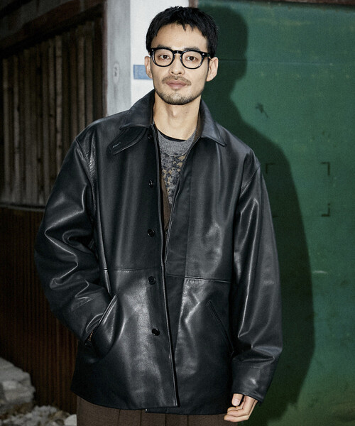 FREAK'S STORE/フリークスストア Calf Leather ミニマル カーコート