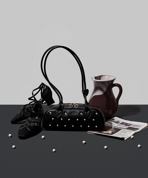 FURFUR（ファーファー）の「パールドットワイドボストンバッグ