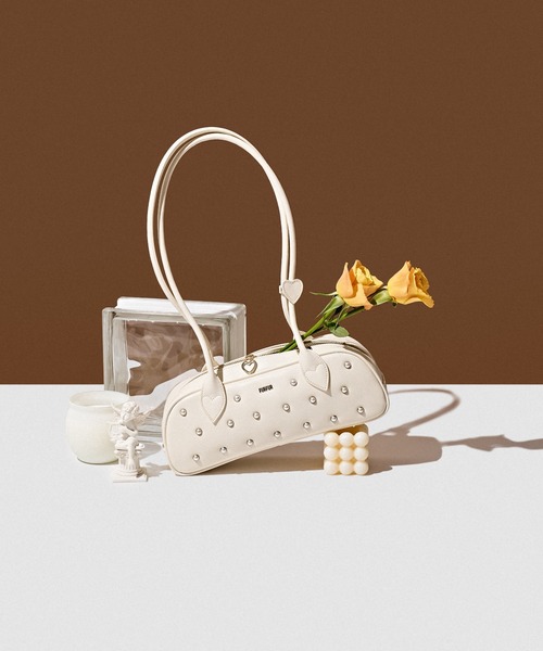 FURFUR（ファーファー）の「パールドットワイドボストンバッグ