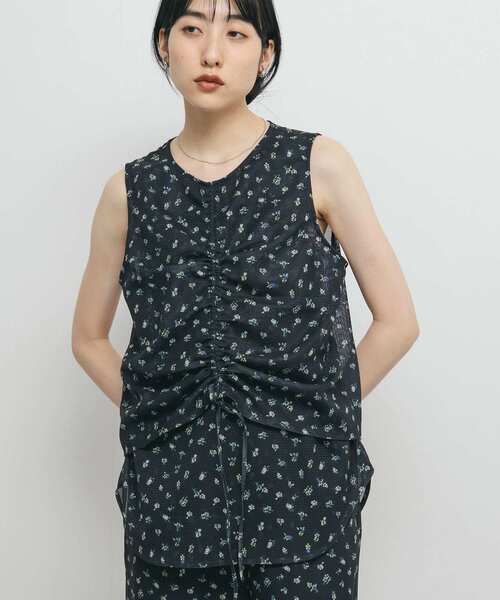 セール】フラワープリントメッシュトップス（シャツ/ブラウス）｜KBF