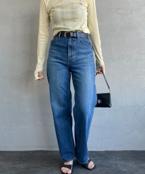 セール】[YANUK/ヤヌーク] LEA ハイウエストボーイズストレートデニム