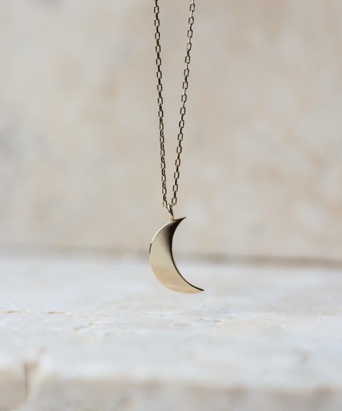 ゴールド ムーン ネックレス | K10YG（ネックレス）｜cui-cui
