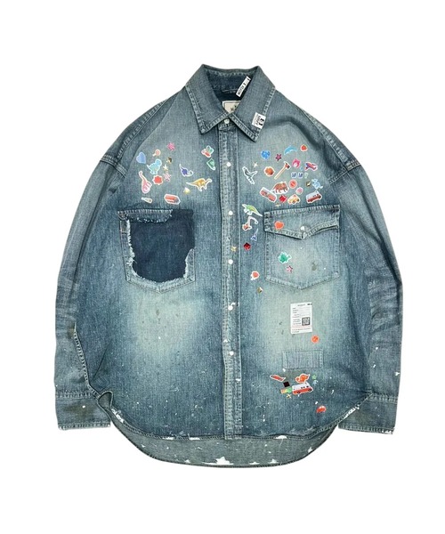MIHARAYASUHIRO/ミハラヤスヒロ】DENIM SHIRTS w STICKER（シャツ