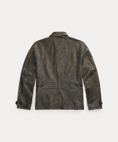 RRL（ダブル アール エル）の「インディゴ レザー カー コート（その他