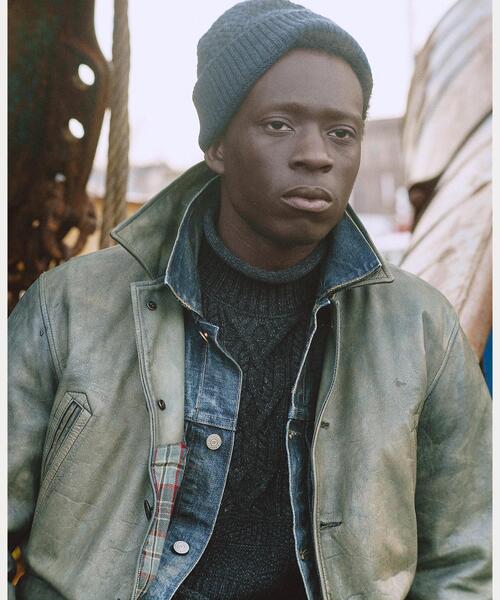 RRL（ダブル アール エル）の「インディゴ レザー カー コート（その他