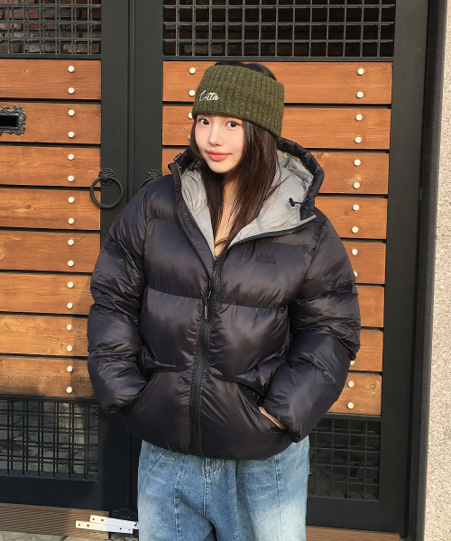 セール】2WAYハイネックオーバーサイズフードパディングジャケット