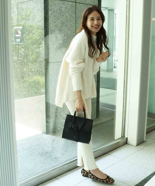 Jines フォックスカシミヤハイネックバックスリットニット 定価20,900