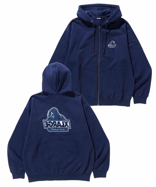 XLARGE（エクストララージ）の「BACKSIDE SLANTED OG ZIP HOODED