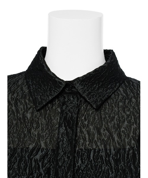 Mila Owen（ミラオーウェン）の「シャツ衿ボリュームブラウス（シャツ