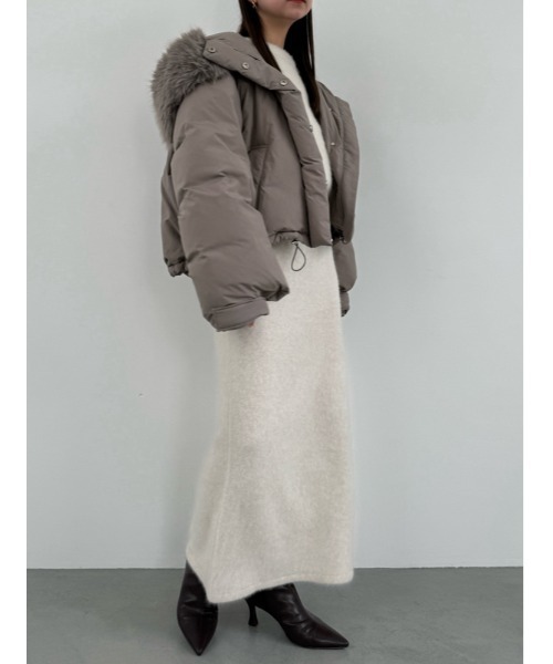 SNIDEL（スナイデル）の「フードファーショートダウン（ダウン