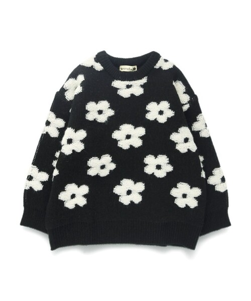 マシンウォッシャブル】総柄ジャガードニット（ニット/セーター
