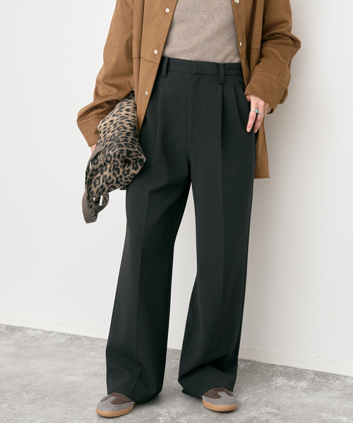 追加》ダブルクロスツータックパンツ（スラックス）｜Spick & Span