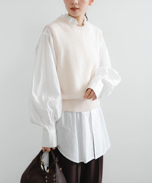 セール】crinkle crinkle crinkle cotton frill coller shirts（シャツ