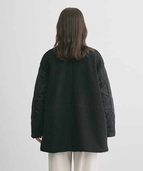 セール】軽ポカ2WAYリバーシブルキルトアウター（ノーカラージャケット