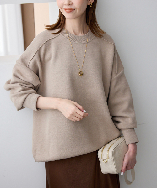 セール】《WEB限定/追加2》オーバーサイズ スウェットライクニット