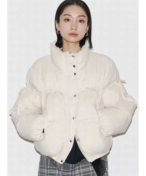 EMODA（エモダ）の「リボンパッファーダウンブルゾン（ダウン