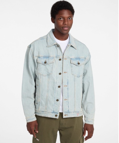 GUESS JEANS Mens Oversize Trucker Jacket デニムジャケット | GUESS