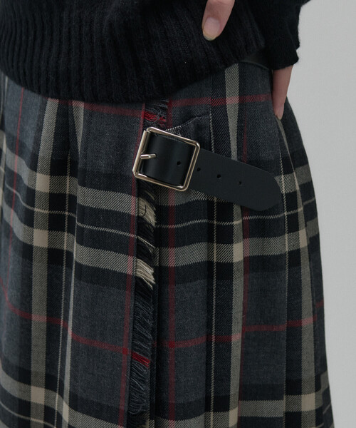 O'NEIL OF DUBLIN | ウーステッドウール ロングキルトスカート WOMEN