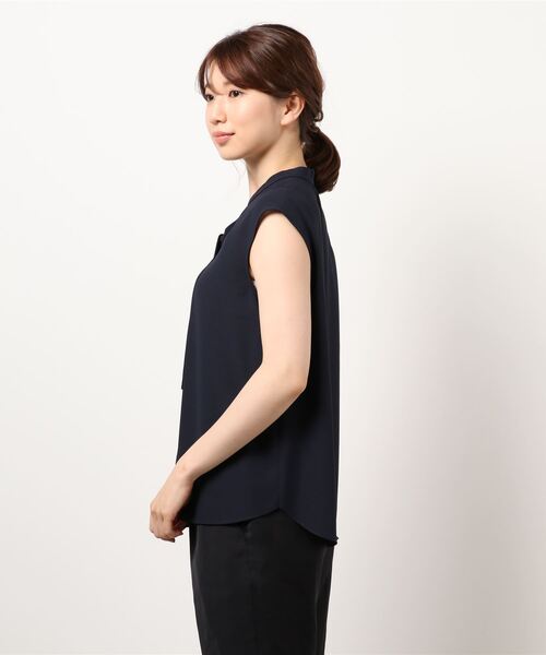 クレープジョーゼットボウタイブラウス