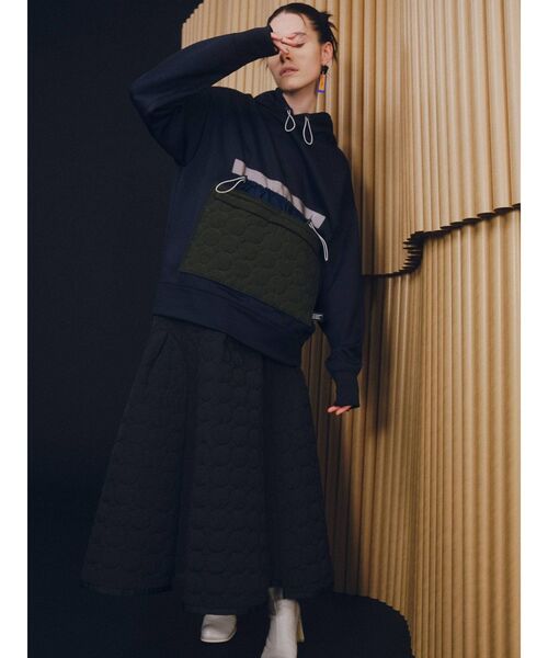 UN3D.（アンスリード）の「サークルキルティングボリュームスカート