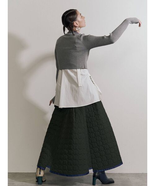 UN3D.（アンスリード）の「サークルキルティングボリュームスカート