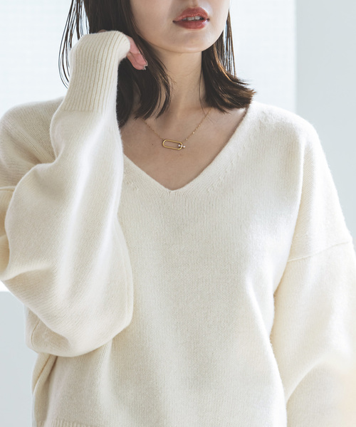 Noble（ノーブル）の「《追加》カシミヤウールショートVプルオーバー