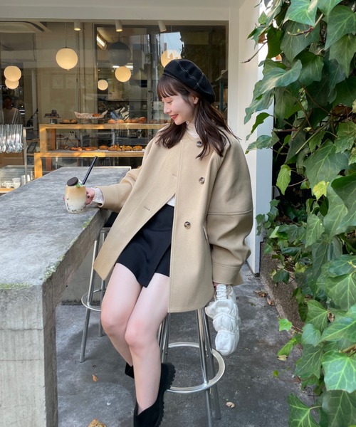 ウェーブデザインミドルコート（その他アウター）｜hinari（ヒナリ）の