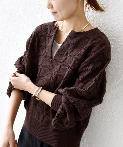 セール】【WEB限定】〈洗濯機可能〉2WAY フラワー ジャカード ハーフ