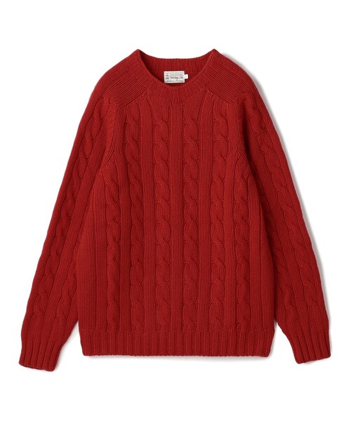 INVERALLAN ウールケーブル クルーネックプルオーバーニット（ニット