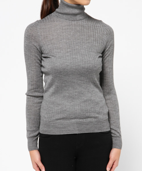 Drawer（ドゥロワー）の「DRAWER カシミヤシルク 18G リブタートル