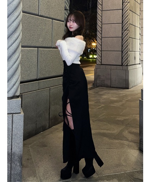 スリットコルセットロングスカート（スカート）｜Darich（ダーリッチ