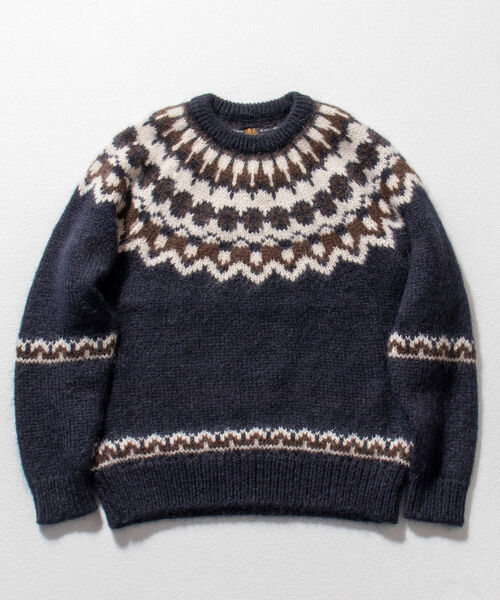 BATONER（バトナー）の「【BATONER/バトナー】MOHAIR NORDIC CREW NECK
