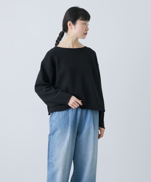 かぐれ（カグレ）の「コットンテープヤーンボートネックニット（ニット