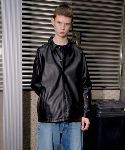 SOPHNET.（ソフネット）の「SCHOTT : LEATHER COACHES JACKET