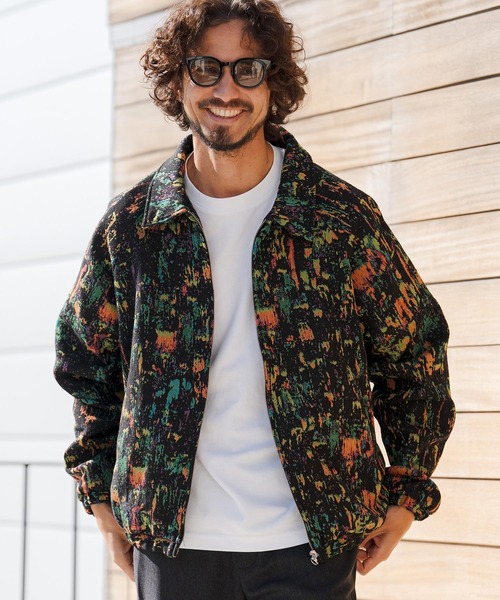 mj11313- Splash Paint Gobelin Blouson ゴブランブルゾン(PF-261-004