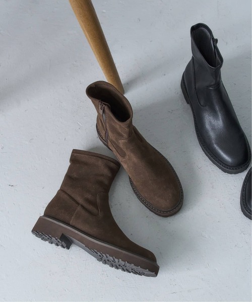 追加6》3.5cmトラックソールフィットショートブーツ（ブーツ）｜LE