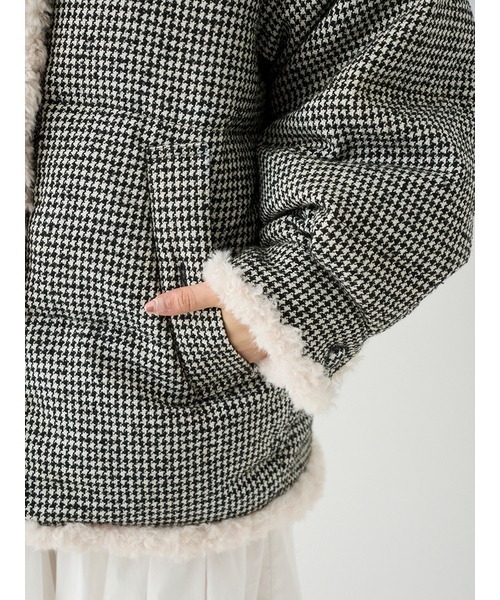 SNIDEL（スナイデル）の「ツイードミドルコート（ダウンジャケット